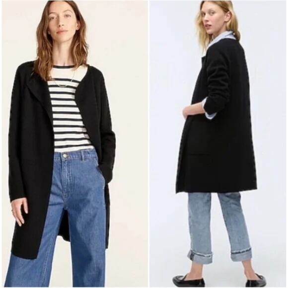 J. Crew Sweaters - J. Crew 365 Juliette Collarless Sweater-Blazer in Black Size XS